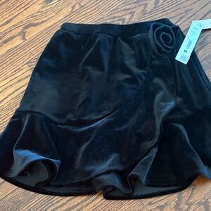Aqua Black Velvet Kids Formal Dress